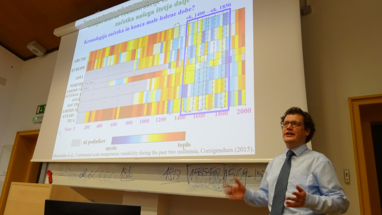 Predavanje Zgodovina podnebja pri pouku zgodovine – doc. dr. Žiga Zwitter, foto: dr. Danijela Trškan